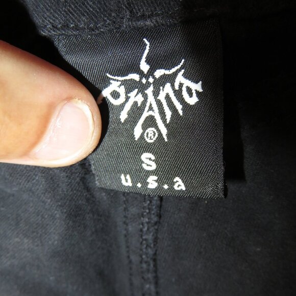 VTG Prana Black Cargo Pants Wide Leg Drawstring Cotton Women Small USA 1990s Y2k - Picture 6 of 13